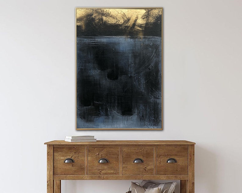 Moody Abstract Art with Dark Palette Abstract Textured Surfaces Painting Shadowy Forms Art Depth and Perception Art Emotion Art Wall Decor