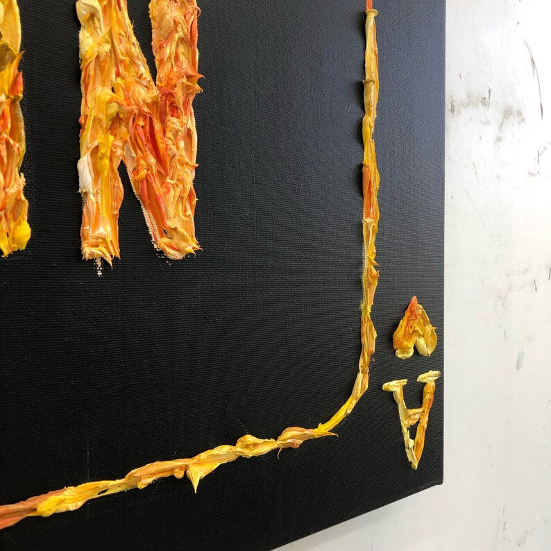 Playing Card on Black Casino Art Card Design Casino Decor Card Artwork Minimalist Abstract Painting Contemporary Art Frame Painting