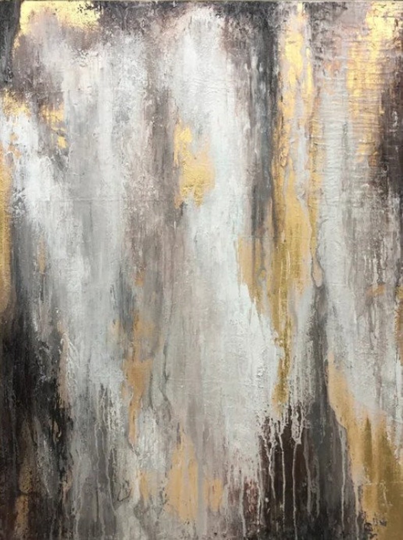 Black and Gold Luxury Abstract, Abstract Painting, Original Paintings Wall Art Long Large Original Canvas Artwork