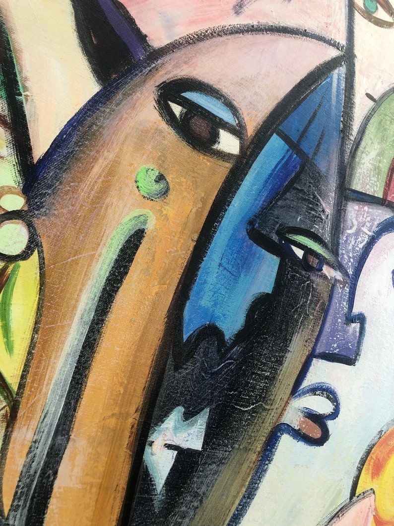 Ekstra stort maleri, vægkunst til stue, abstrakt maleri på lærred, moderne kunst, samtidsmaleri, originalt maleri, abstrakt kunst