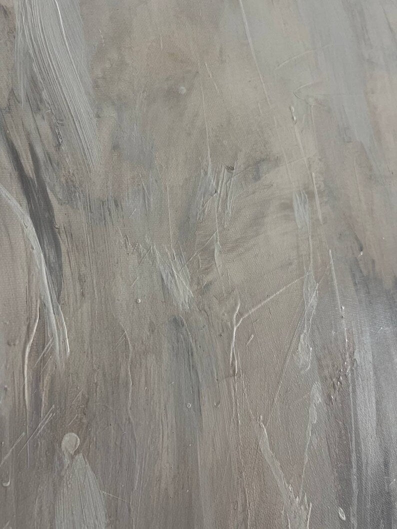 Large Minimalist Abstract Painting, Abstract Canvas Wall Art, Large Acrylic Painting, Gray Abstract Texture, Office Art