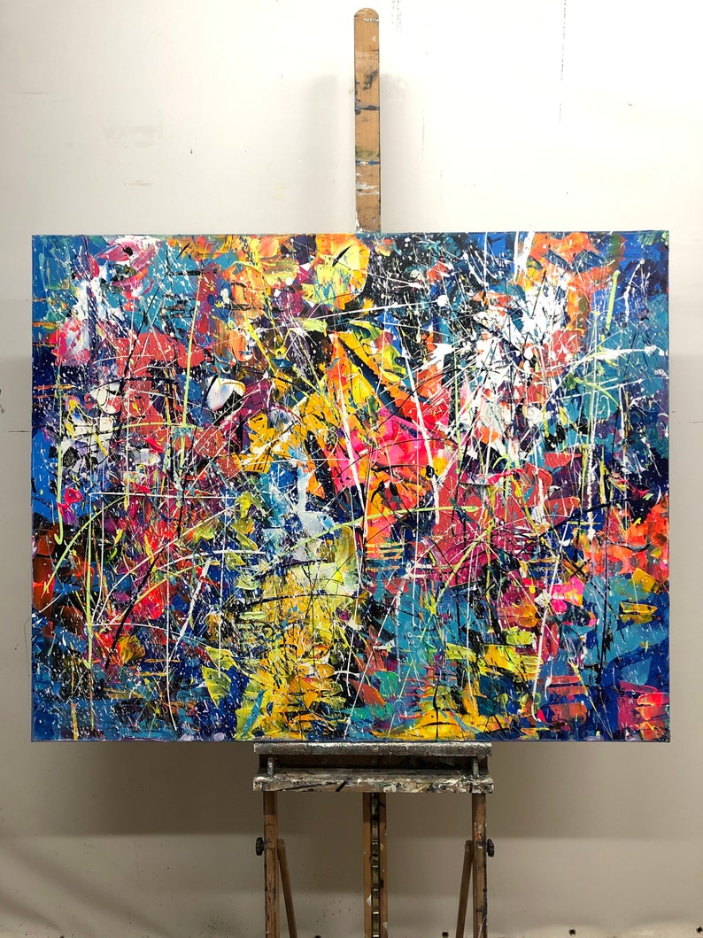 Painting on canvas original abstract