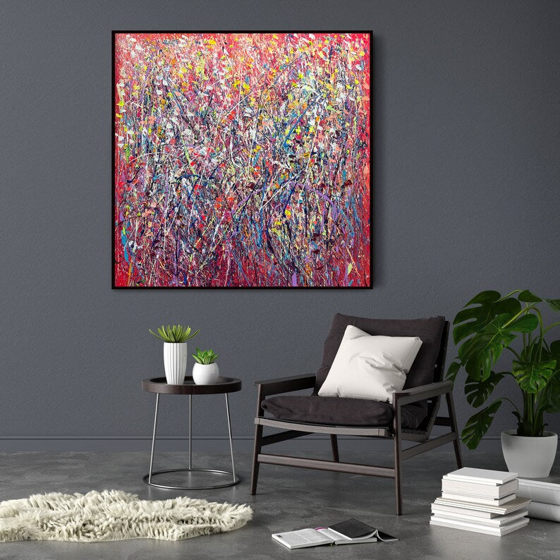Original Abstract Painting, Large Wall Art, Home Decor, Office Wall Decor Handmade Painting for Contemporary, Bedroom Decor