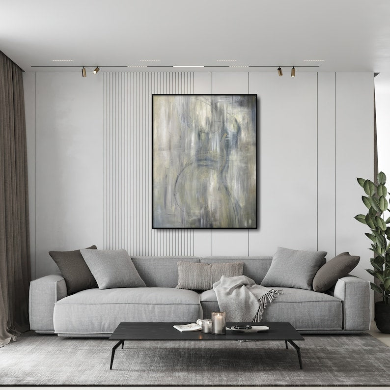 Muted Abstract Figure Painting