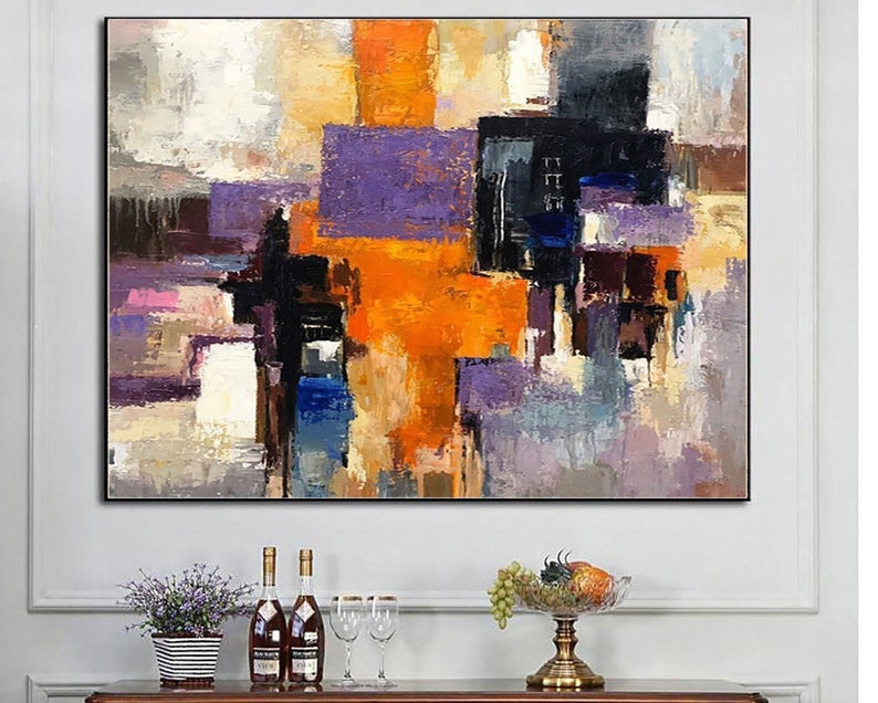 Abstract Painting on Canvas Original Colorful Painting Oil Abstract Painting Contemporary Art Modern Oil Artwork for Home Decor