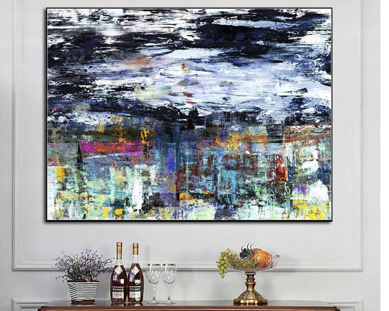 Abstract Colorful Paintings On Canvas, Original Custom Oil Painting, Modern Heavy Textured Art, Acrylic Handmade Painting for Home Decor