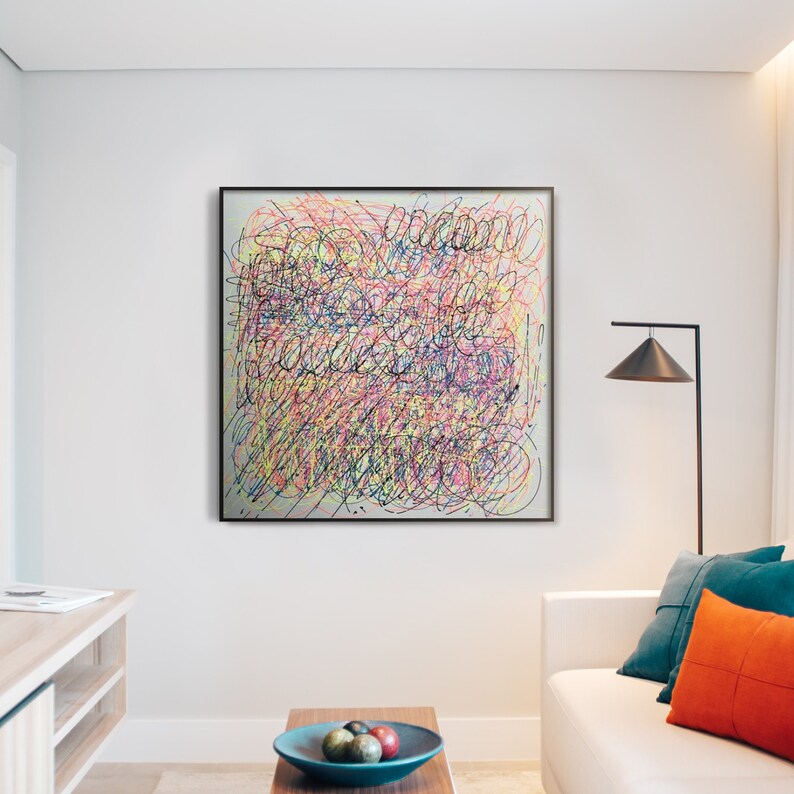 Colorful Modern Abstract Canvas Wall Art, Canvas Home Decor, Large Wall Art, Colorful Art Canvas, Multicolor Canvas