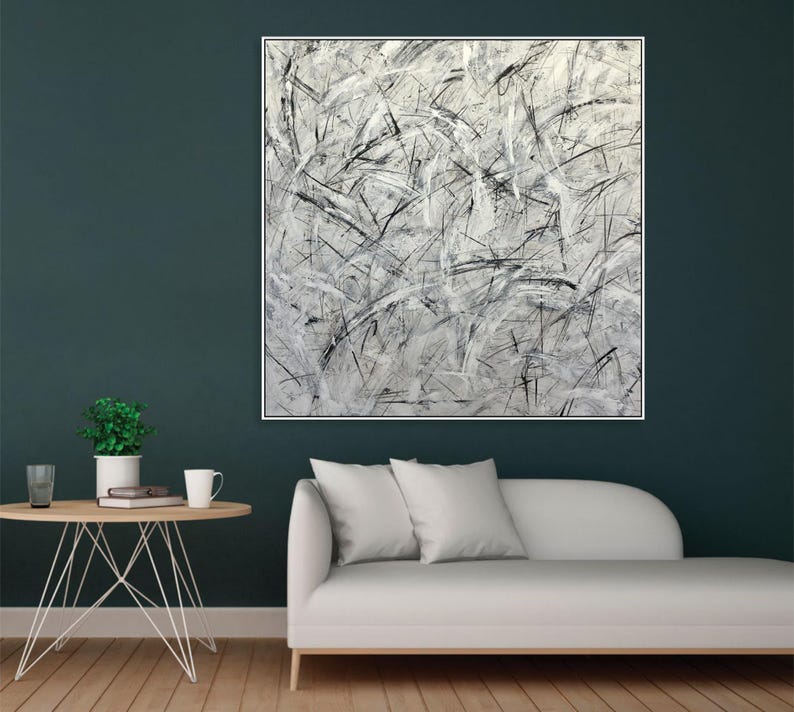 Oversized Painting Abstract Art Work Chaotic Strokes Art Dynamic Abstraction Creative Painting Atmospheric Art