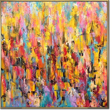 Dynamic Abstraction Atmospheric Art Rich Textured Art Explosion Of Colors Color Layers Art Custom Oil Painting