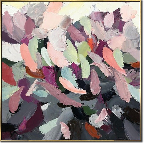 Original Abstract Colorful Paintings on Canvas Textured Oil Painting Modern Expressionist Wall Art Handmade Painting for Living Room Decor