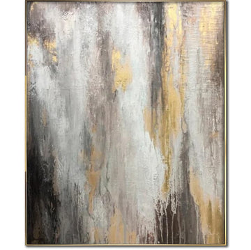 Black and Gold Luxury Abstract, Abstract Painting, Original Paintings Wall Art Long Large Original Canvas Artwork