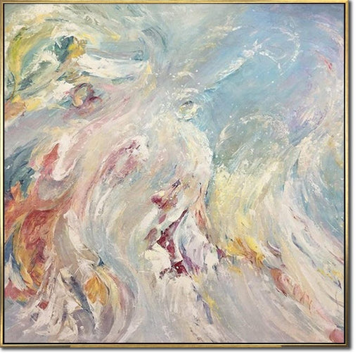 Colorful Abstract Acrylic Painting On Canvas Modern Wall Hanging Artwork Textured Handmade Wall Art for Home Decor