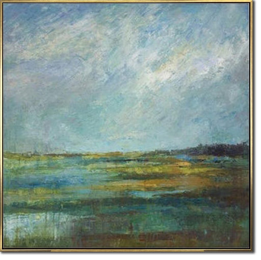 Abstract Nature Landscape Wall Hanging Artwork Original Acrylic Painting Modern Textured Handmade Decor for Bedroom