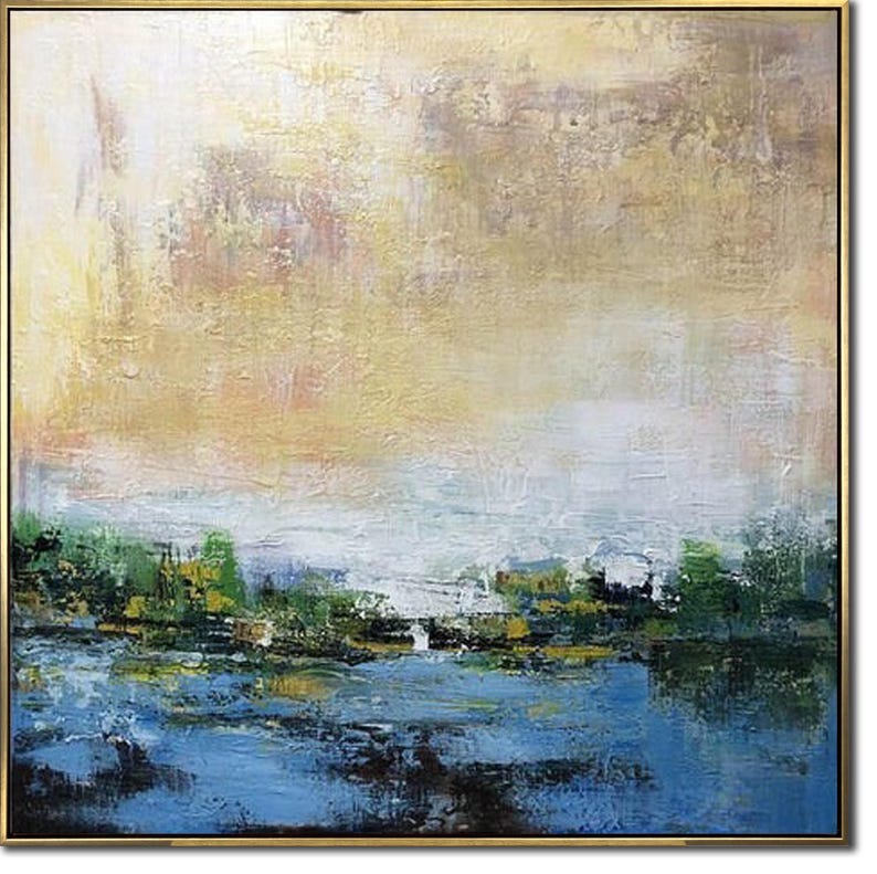 Original Oil Painting On Canvas Nature Landscape Wall Art Abstract Wall Hanging Artwork Modern Textured Decor for Bedroom