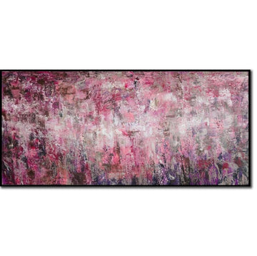 Pink Painting Abstract Textured Wall Art Canvas Large Wall Art for Living Room Contemporary Modern Decor Original Abstract Painting