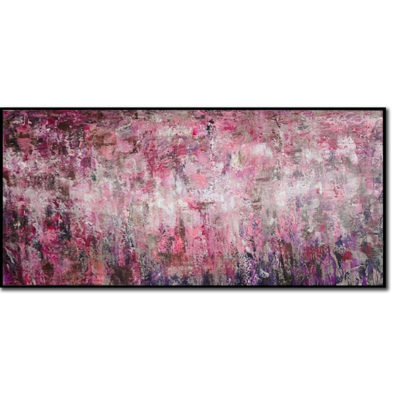 Pink Painting Abstract Textured Wall Art Canvas Large Wall Art for Living Room Contemporary Modern Decor Original Abstract Painting