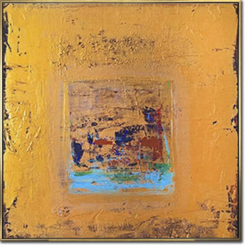 Large Original Abstract Art Contemporary Canvas Wall Art Gold Original Oil Painting Creative Abstract Living Room Wall Art Painting