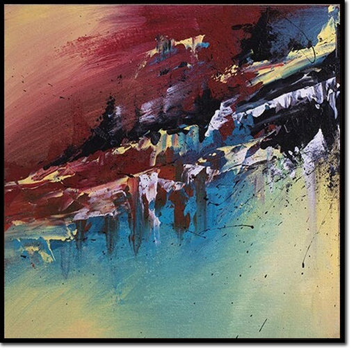 Abstract Painting on Canvas Colorful Wall Art Vibrant Painting Original Oil Artwork Contemporary Wall Art for Aesthetic Room Decor