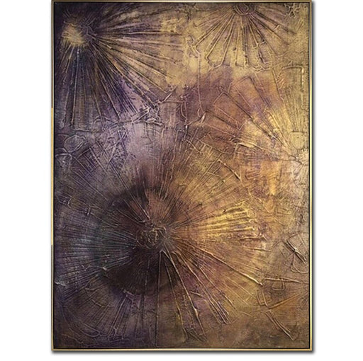 Abstrakt brunt lærredsmaleri beige vægkunst kraftig tekstureret kunstværk knivpaletmaleri monokrom vægkunst til søhusindretning