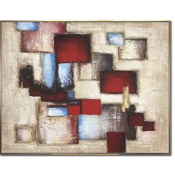 Livligt maleri Abstrakt maleri, Originalmaleri, Lærredsmaleri, Håndlavet maleri, Moderne beige maleri Unik vægkunst