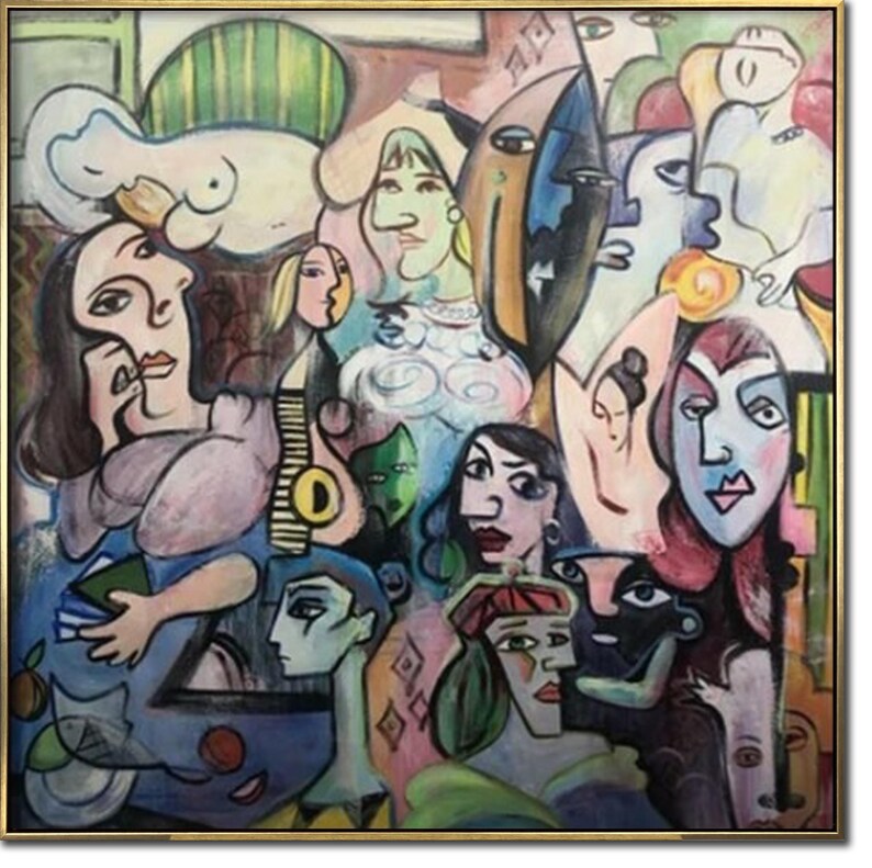 Ekstra stort maleri, vægkunst til stue, abstrakt maleri på lærred, moderne kunst, samtidsmaleri, originalt maleri, abstrakt kunst