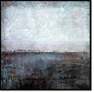 Abstract Landscape Seascape Serene Abstract Coastal Art Textured Wall Art Office Wall Decor Nature Wall Art Living Room Wall Art