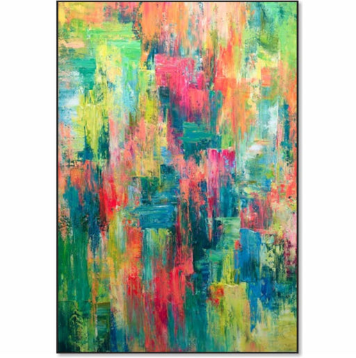 Mehrfarbige abstrakte dynamische Inneneinrichtung zeitgenössische Kunst Expressionismus Energie modernes Design Texturen Farbblöcke Wandkunst für Zuhause