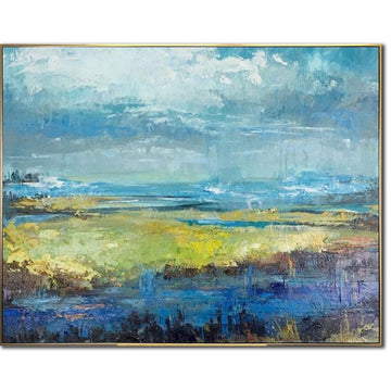 Abstract Landscape Painting Large Painting on Canvas Original Landscape Wall Art Oil Landscape on Canvas Modern Wall Art for Living Room