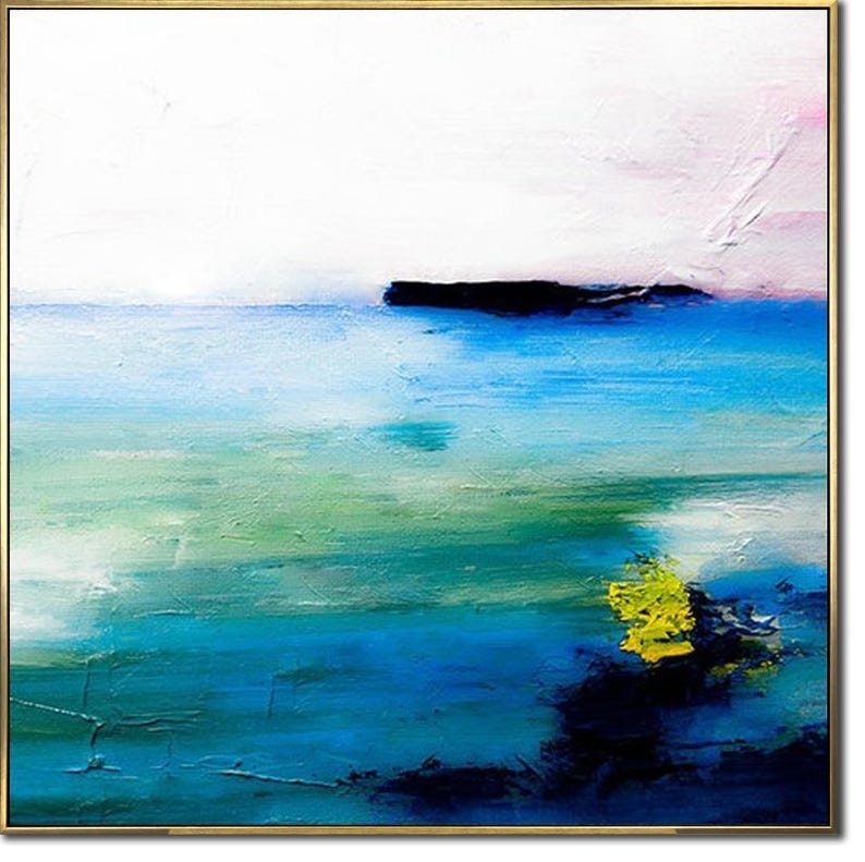 Large Art Landscape Paintings Acrylic Blue And White Oil Paintings On Canvas Unique Painting Expressionism Painting Living Room Art