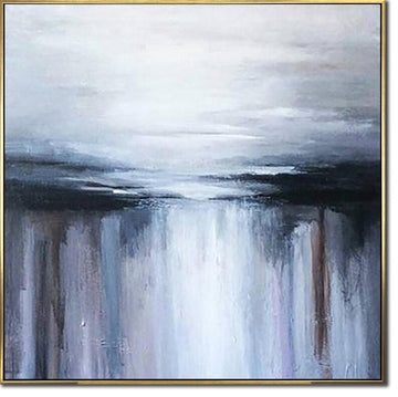 Original Aesthetic Oil Painting On Canvas Abstract Square Wall Hanging Artwork Modern Textured Wall Art Decor for Living Room