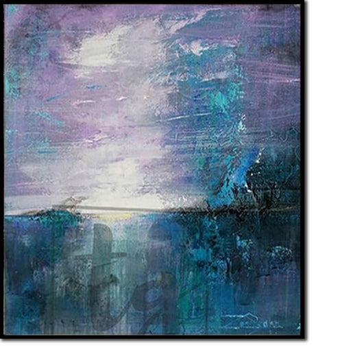 Large Original Abstract Blue Paintings On Canvas Heavy Textured Hand Painted Art Modern Oil Painting Wall Hanging Decor for Living Room