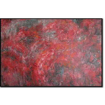 Red Wall Art Acrylic Painting Textured Art Abstract Painting Modern Home Decor Office Decor Red Painting Housewarming Gift Original Artwork