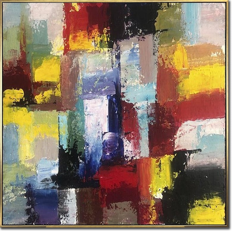 Bold Colorful Brushstrokes Impressionist Style Vibrant Palette Energetic Painting Contemporary Art Textured Art Dynamic Composition