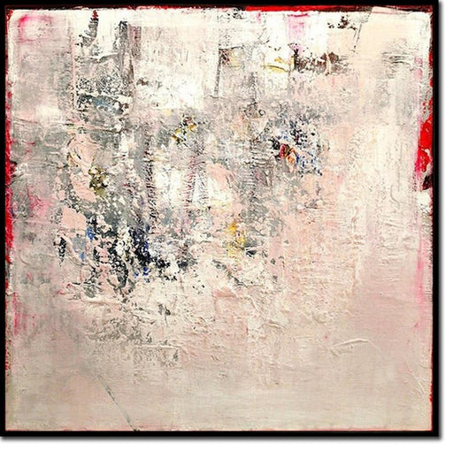 Abstract Pink Oil Paintings On Canvas Beige Original Large Acrylic Painting Textured Hand Painted Art Modern Painting for Living Room Decor