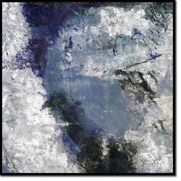 Abstract Gray Paintings On Canvas Original Blue Clouds Artwork Textured Handmade Painting Modern 50x50 Creative Decoration for Living Room