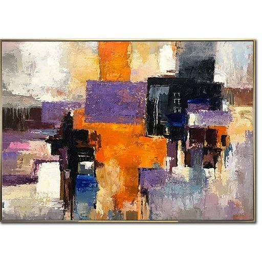 Abstraktes Gemälde auf Leinwand Original Buntes Gemälde Öl Abstrakte Malerei Zeitgenössische Kunst Modernes Ölgemälde für Wohndekoration