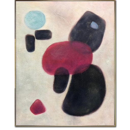 Abstrakt geometrisk originalt maleri moderne vægkunst farverig abstrakt kunstværk moderne kunstværk til indendørs soveværelse vægkunst