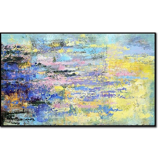 Colorful Painting Abstract Oil Painting Colorful Artwork Yellow Painting Purple Wall Art Modern Art Contemporary Wall Art Living Room Decor