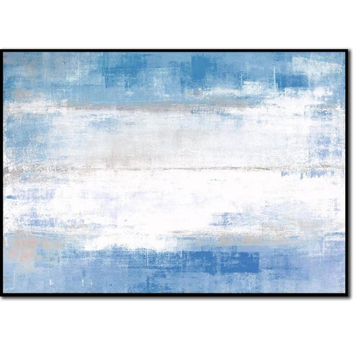 Abstract Light Blue Wall Art Minimalist Canvas Painting Abstract Neutral Sky Artwork Calming Painting Rich Textured Art