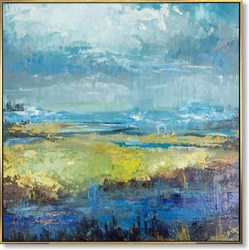 Large Canvas Painting Original Landscape Wall Art Large Landscape Oversized Painting Nature Canvas Painting Wall Art Living Room Art