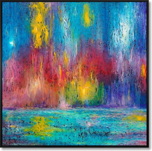 Color Symphony Vibrant Abstract Expressionist Painting Dynamic Modern Art Movement Energy Modern Design Textured Bright Art