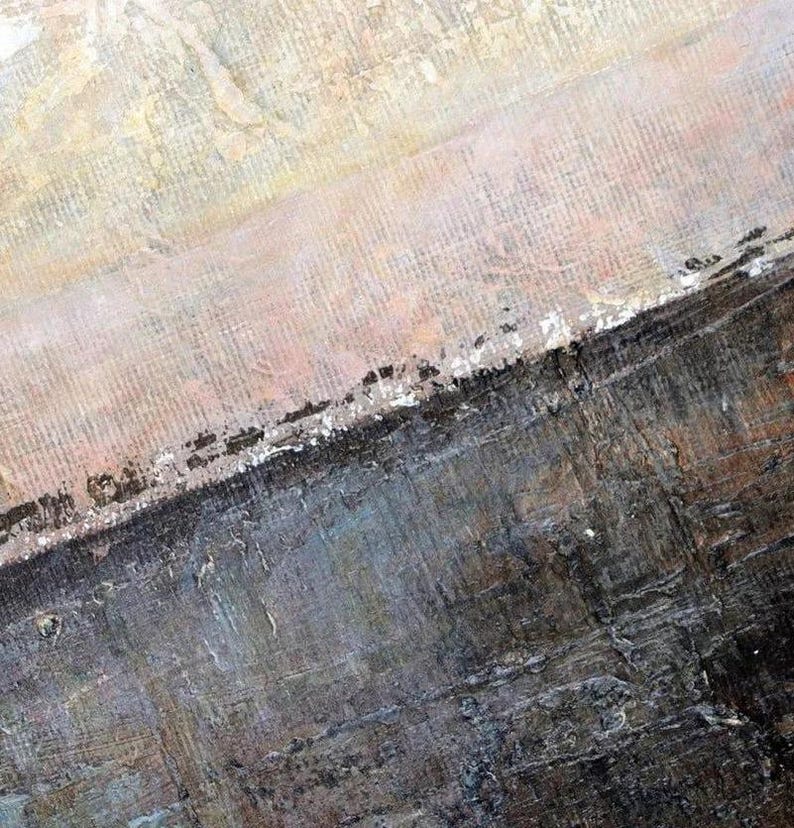 Abstract Landscape Seascape Serene Abstract Coastal Art Textured Wall Art Office Wall Decor Nature Wall Art Living Room Wall Art