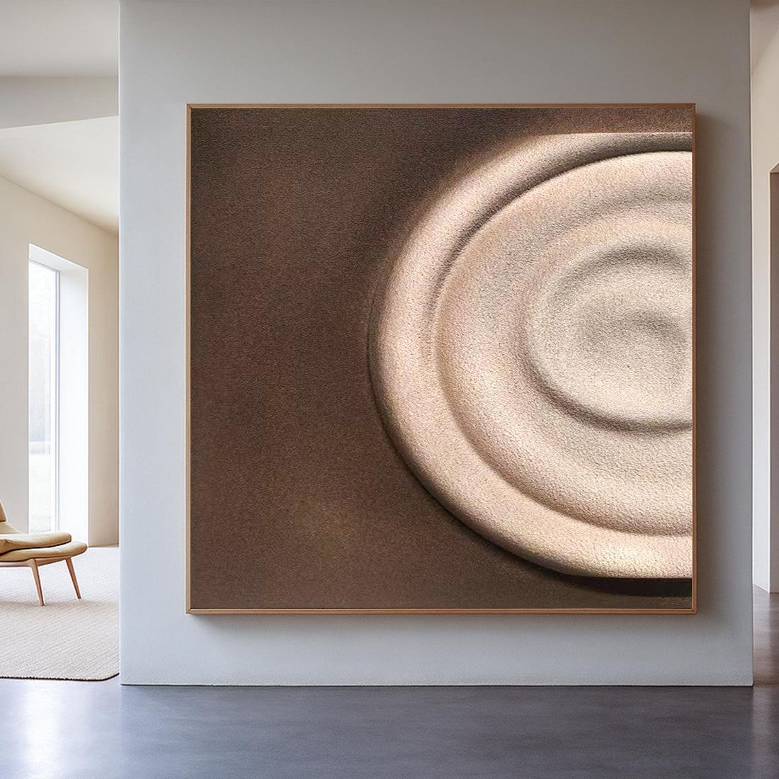 a close-up view of a circular object, possibly a plate or a bowl, with a textured surface.