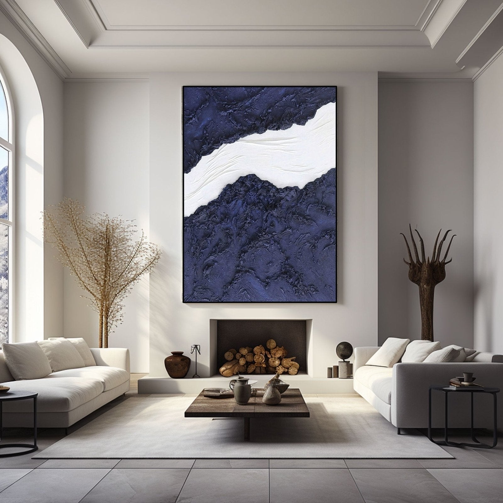 Minimalist Abstract Painting "Indigo"