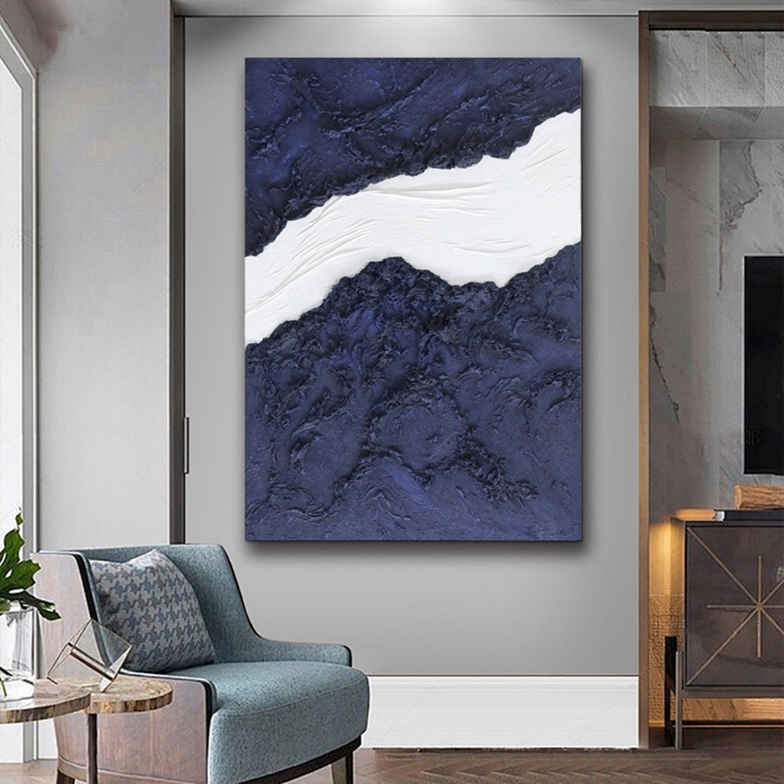 Minimalist Abstract Painting "Indigo"