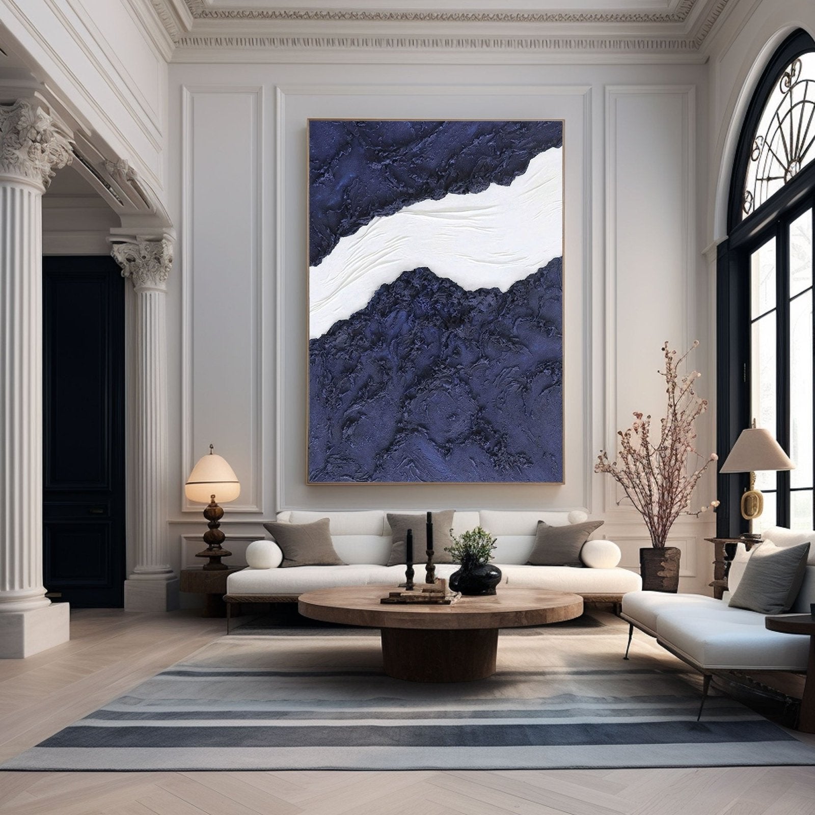 Minimalist Abstract Painting "Indigo"