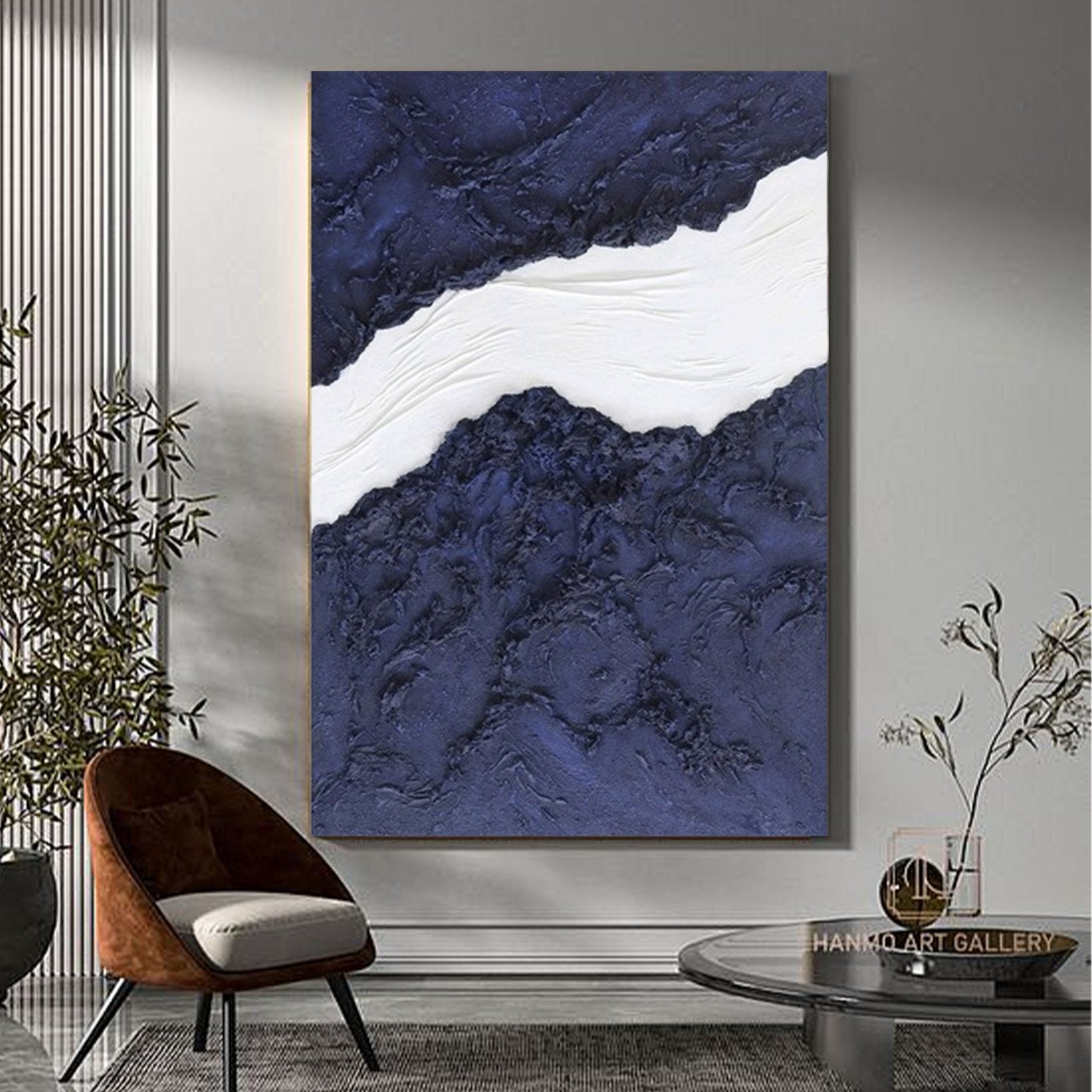 Minimalist Abstract Painting "Indigo"