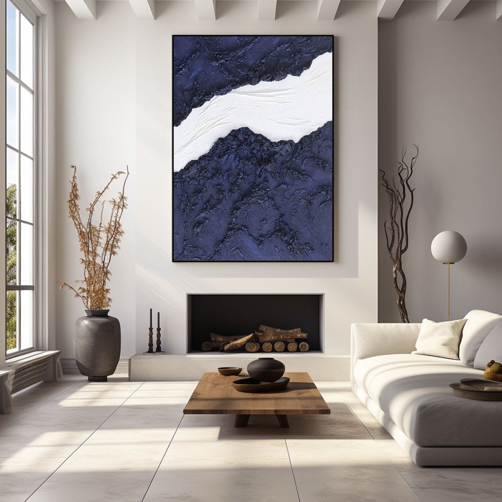 Minimalist Abstract Painting "Indigo"