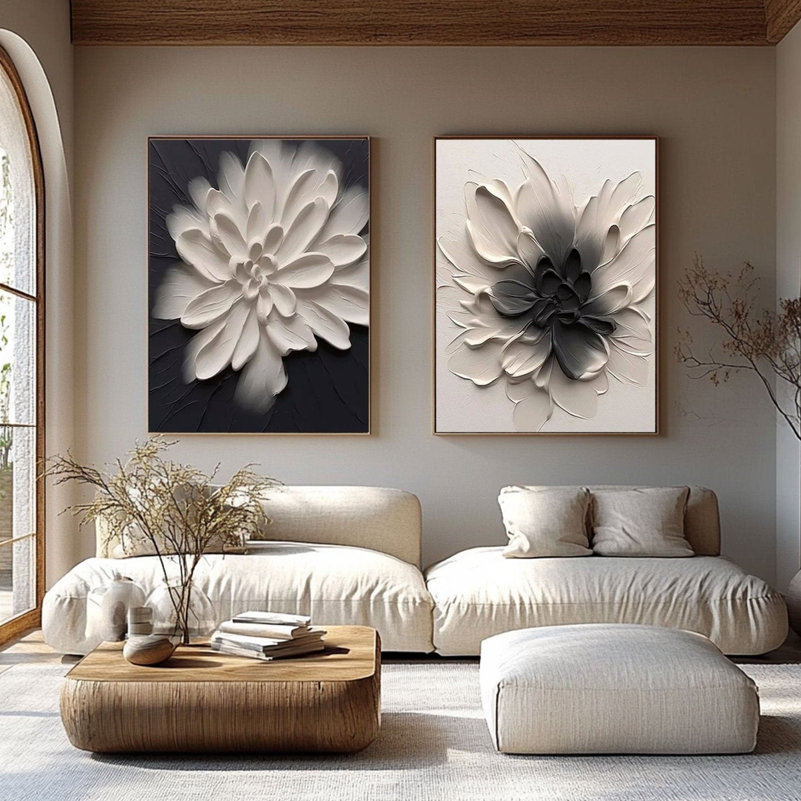 Minimalistisches Gemälde „Blancharme“