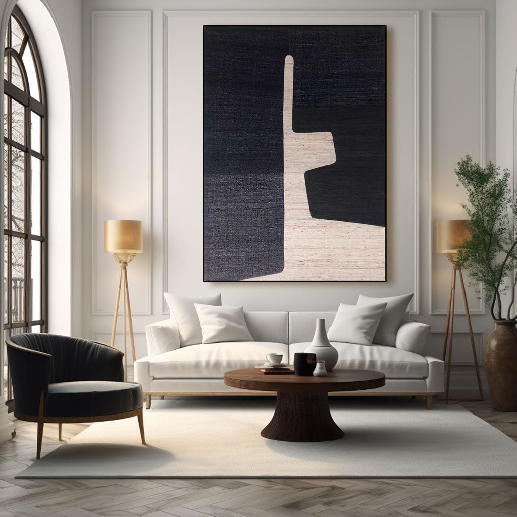 Minimalist Painting "Eclipsed Embrace"